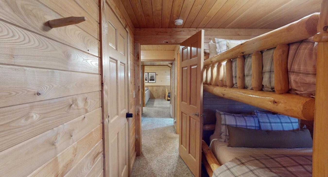 Bedroom #6 with a bunkbed with a Twin on top and Double on bottom.