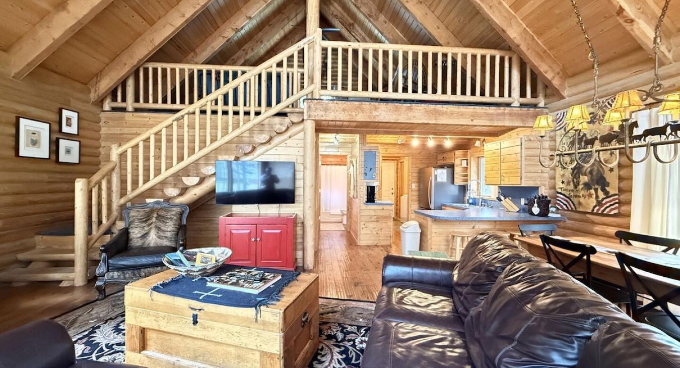 Access to the upstairs is through the stairs pictured here.