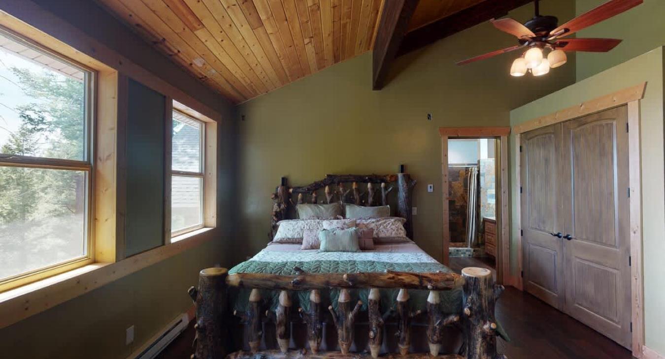 Master bedroom with King bed and ensuite bathroom.