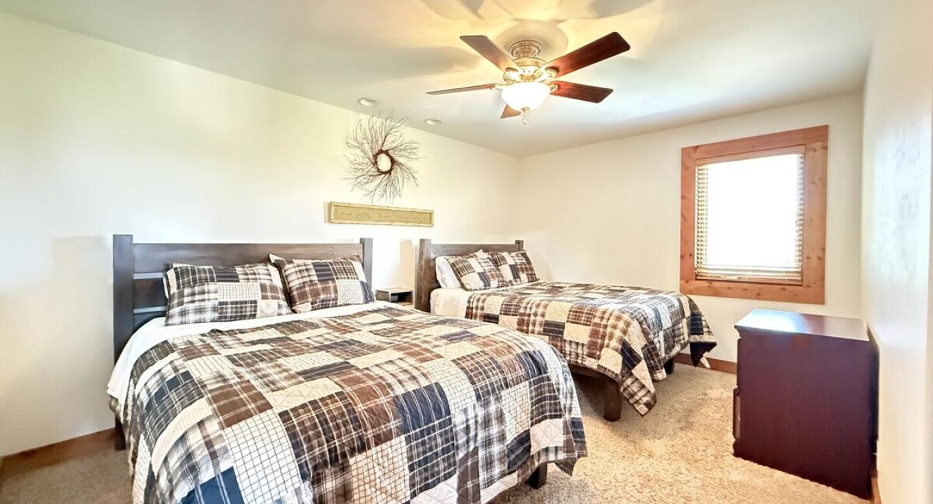 Spacious room with lots of light.