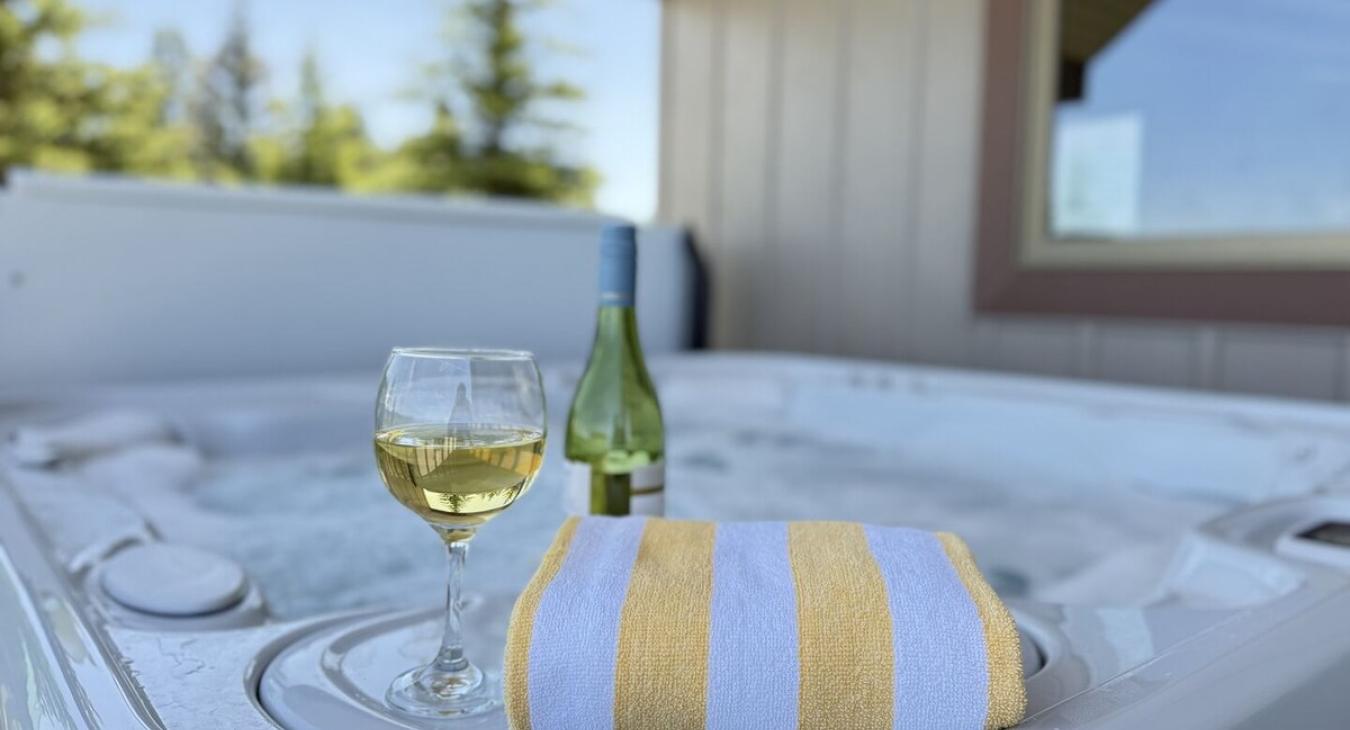 Enjoy the hot tub after a long day exploring.