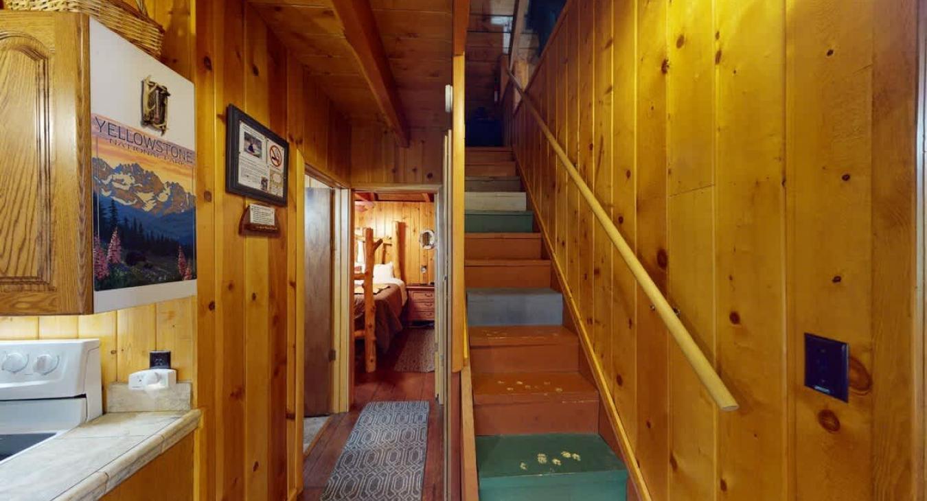 Stairs to access the upstairs.