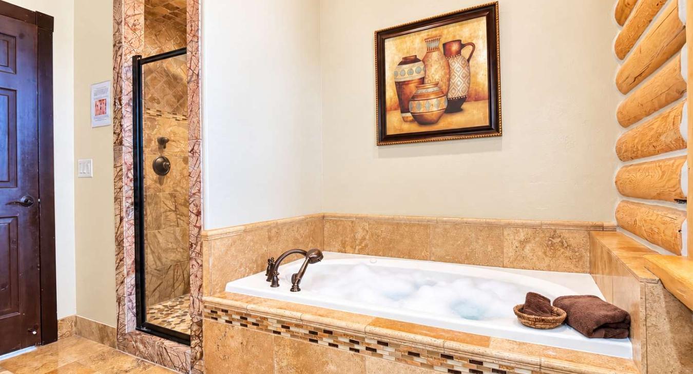 Relax in the bathtub after a beautiful day outdoors.