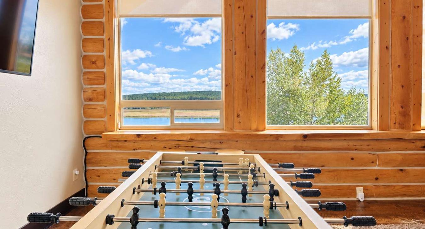 Play a friendly game of foosball with your friends.
