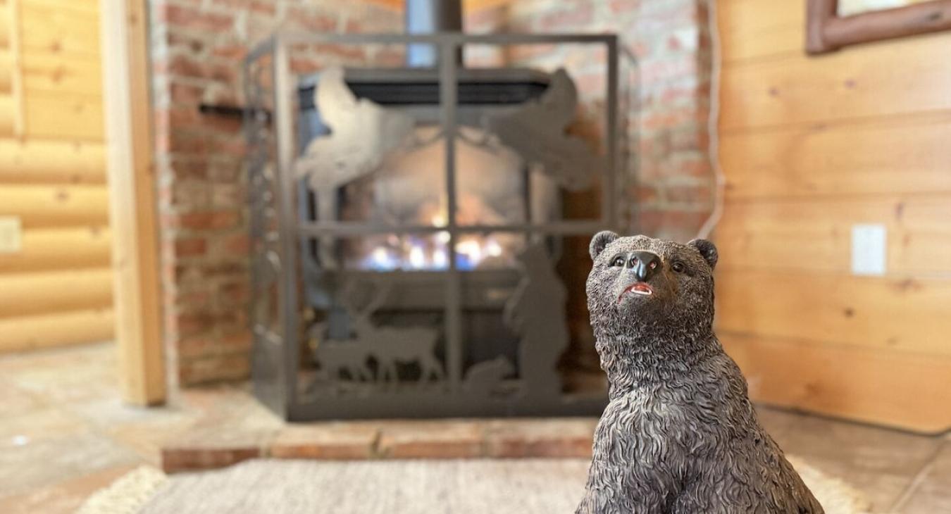 Turn on the fireplace for those cool fall evenings.