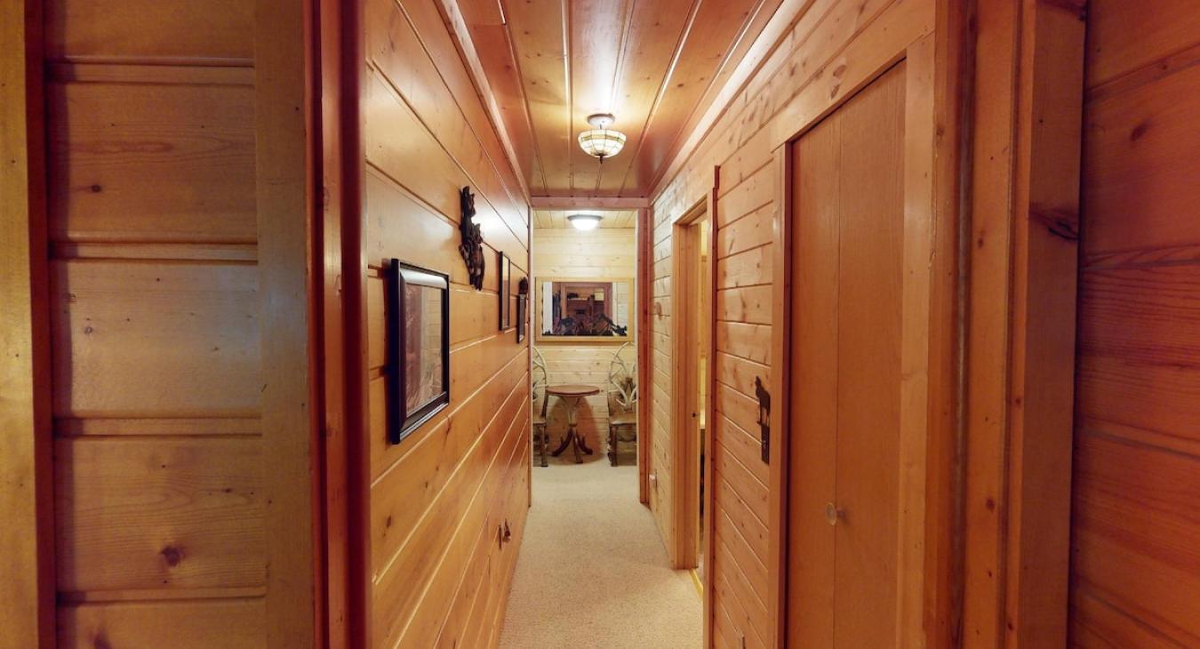 Hallway to the bedroom and the stairway to upstairs.