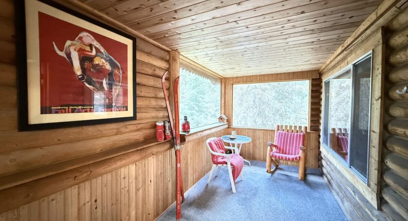 Beautiful large screened porch to enjoy the beautiful surroundings upstairs.