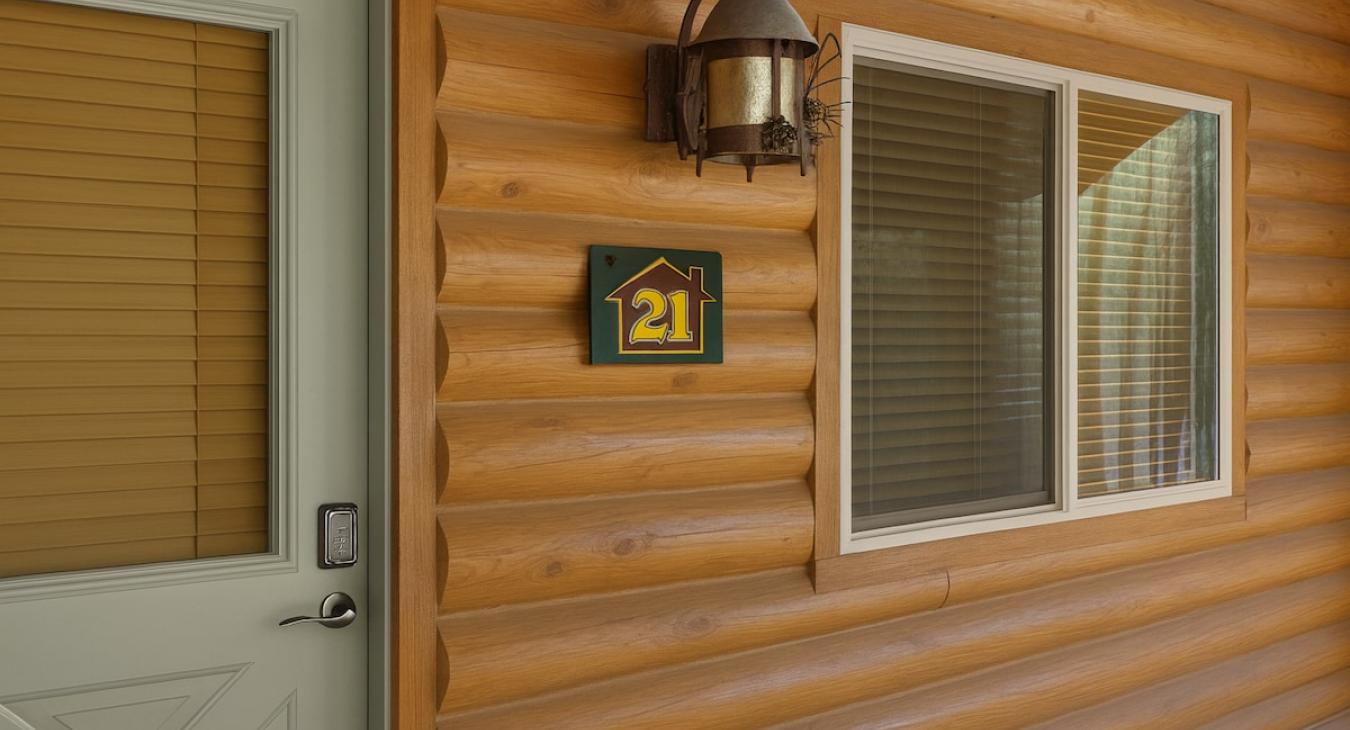 Front door entrance to the cabin.
