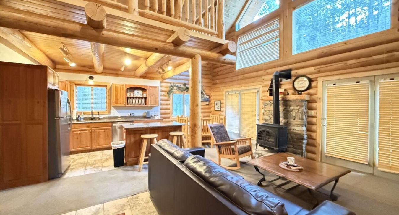 Another view of the living room. A fireplace is also available here to keep warm.