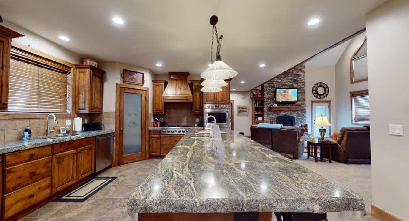 Spacious and open kitchen equipped with everything you might need during your stay.