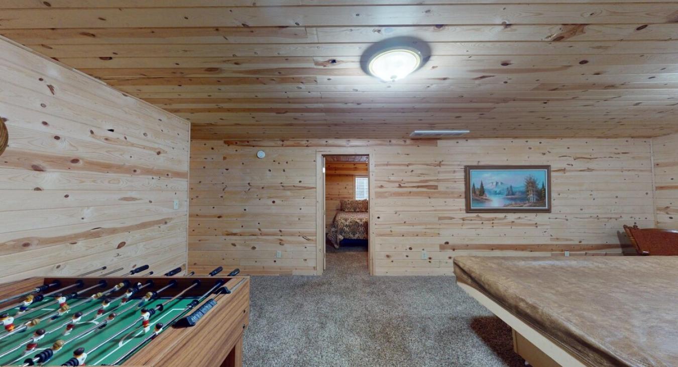 Easily access all the rooms from the game room.