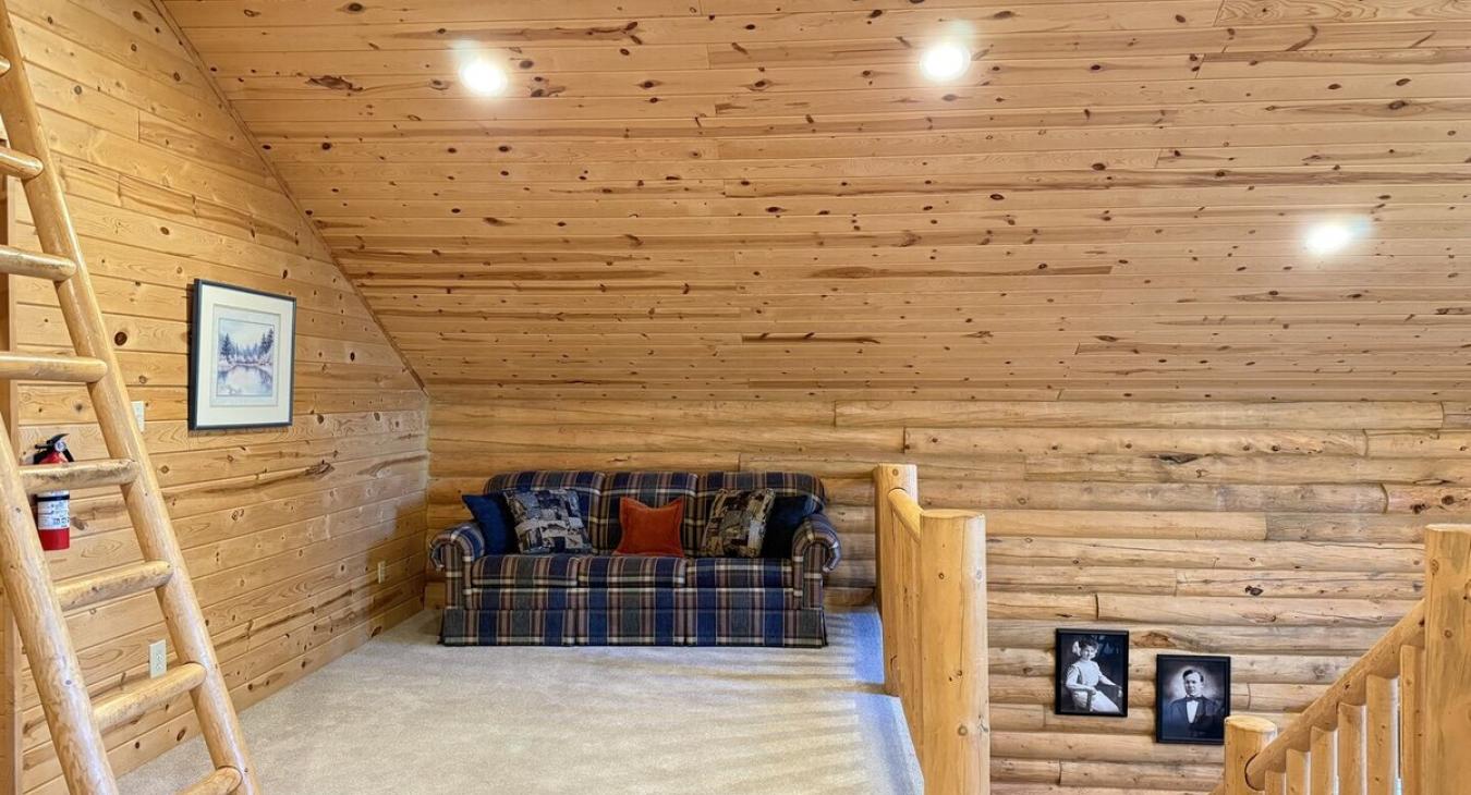 Lots of seating to relax in the cabin after a long day outdoors.