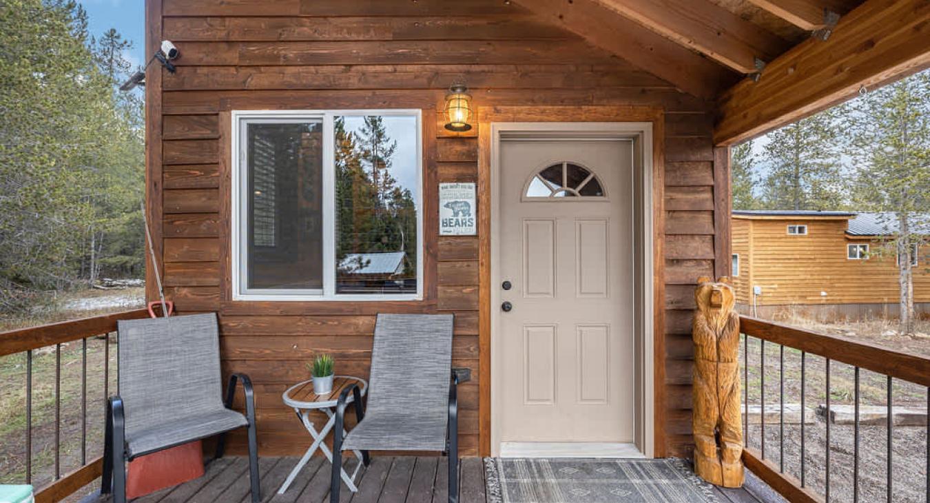 The front porch with seating and enjoying warm summer nights.