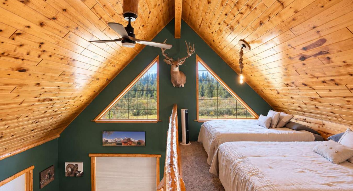 Beautiful views out the loft windows.