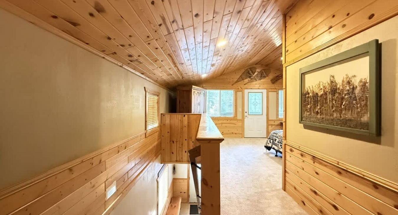 Hallway to the loft bedroom.