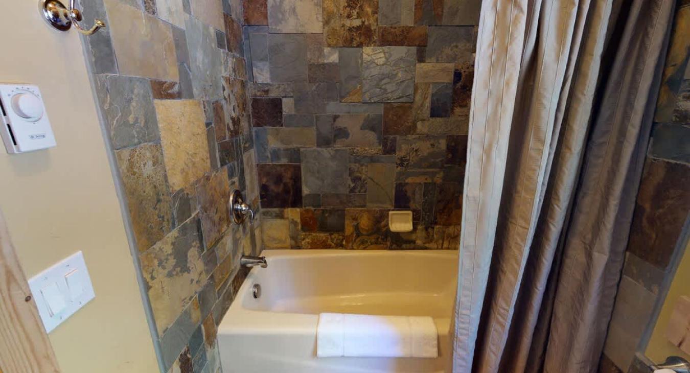 Relax in the tub after a long day outdoors.