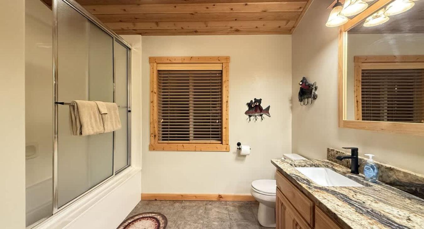 Storage is located under the sink for your belongings.