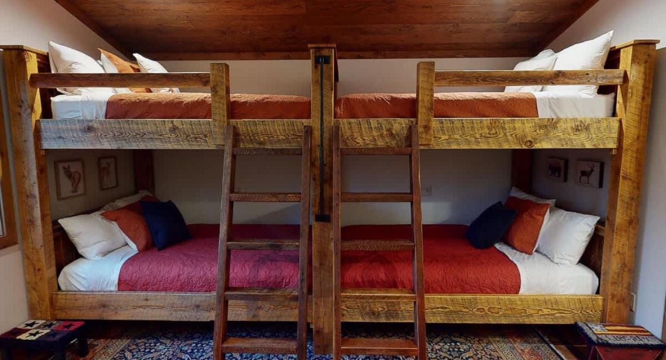 All of the beds included in the bunk room.