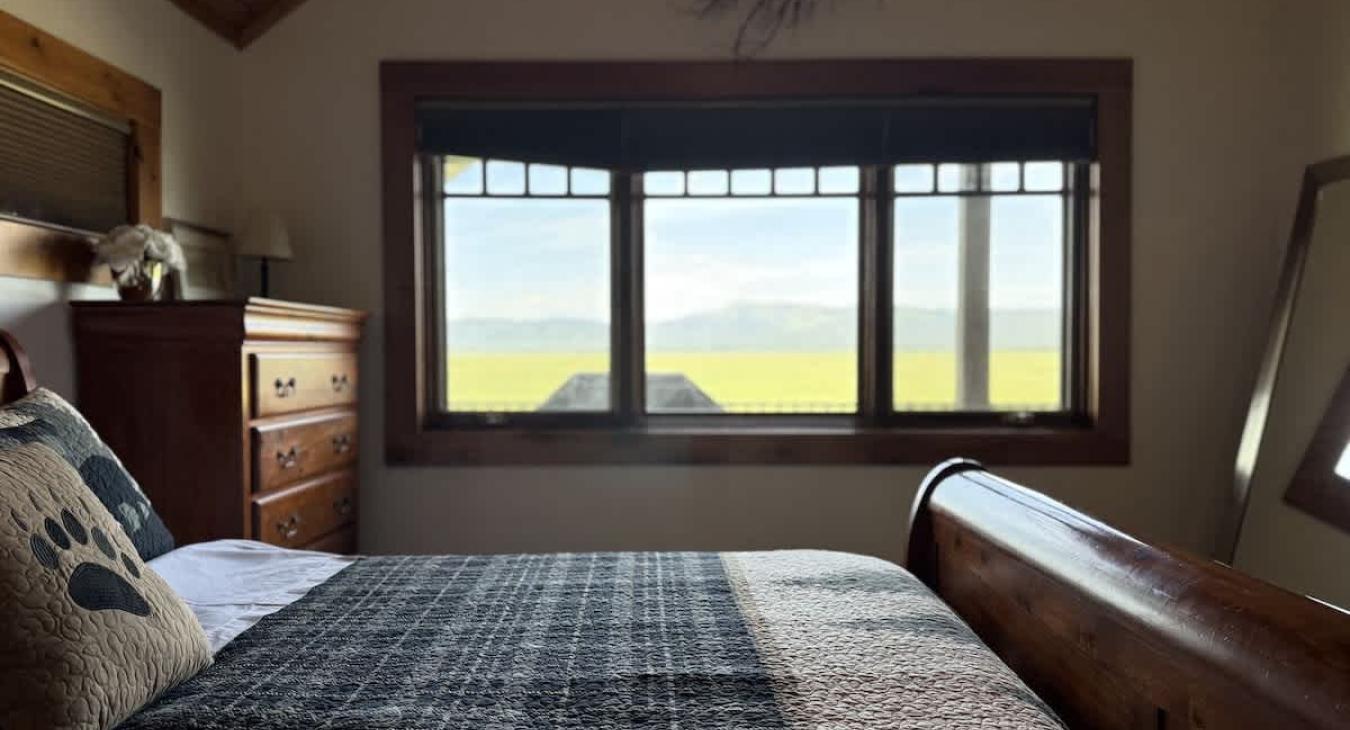 Master Bedroom view to the meadow.