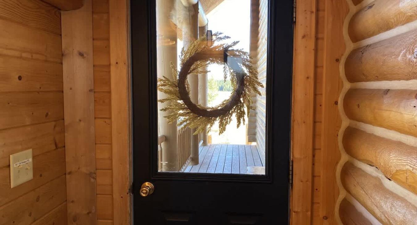 View of the main door entrance.