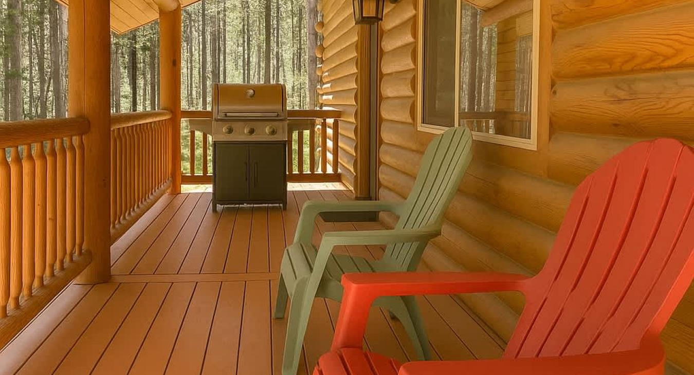 A grill is available for your use on the deck during your stay.