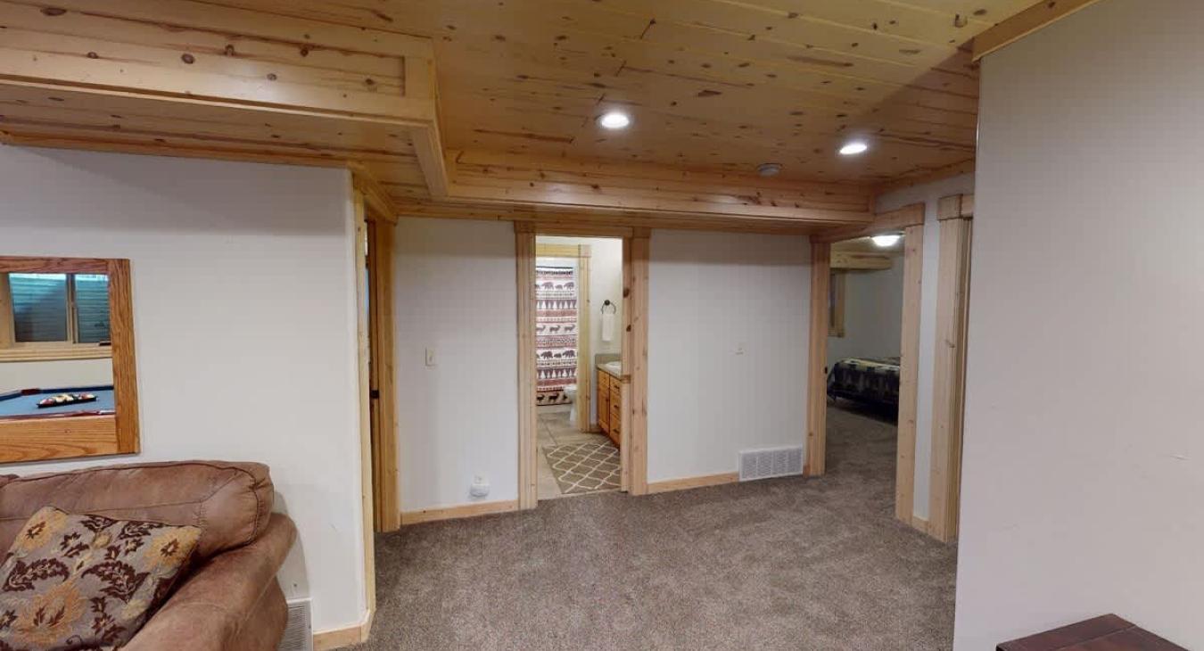 Access the different rooms through the hallway area here.