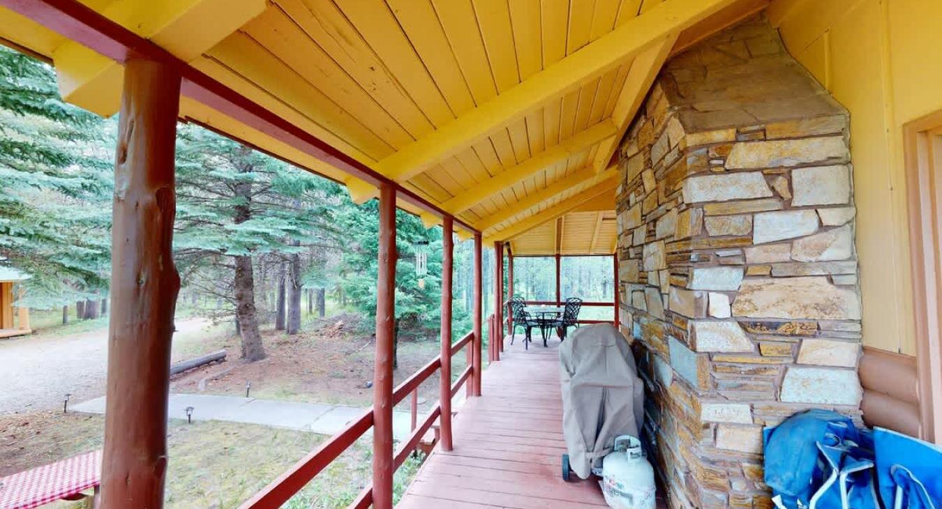 The outdoor deck has a grill for you to use during your stay.