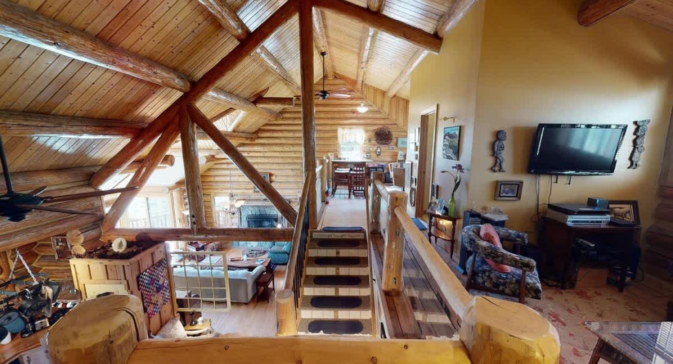 View of the cabin from the loft.