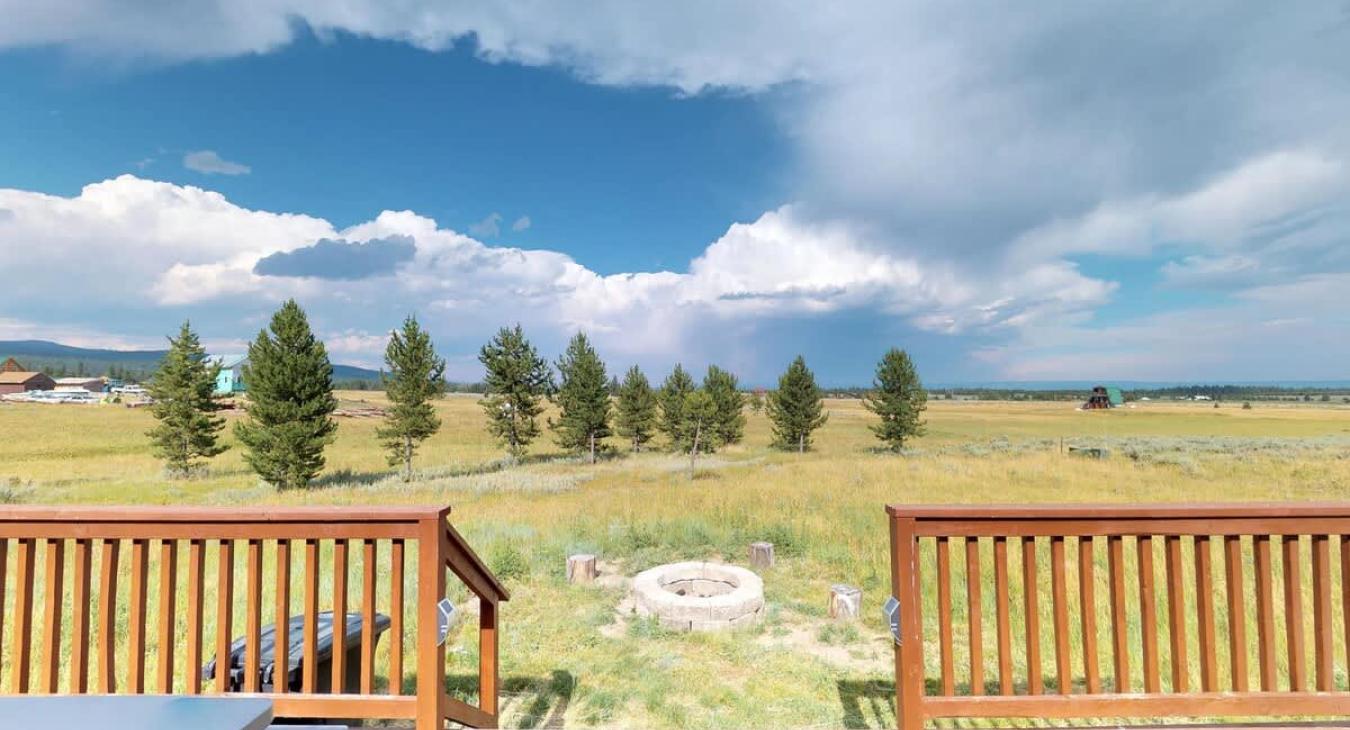 View from the deck of the cabin.