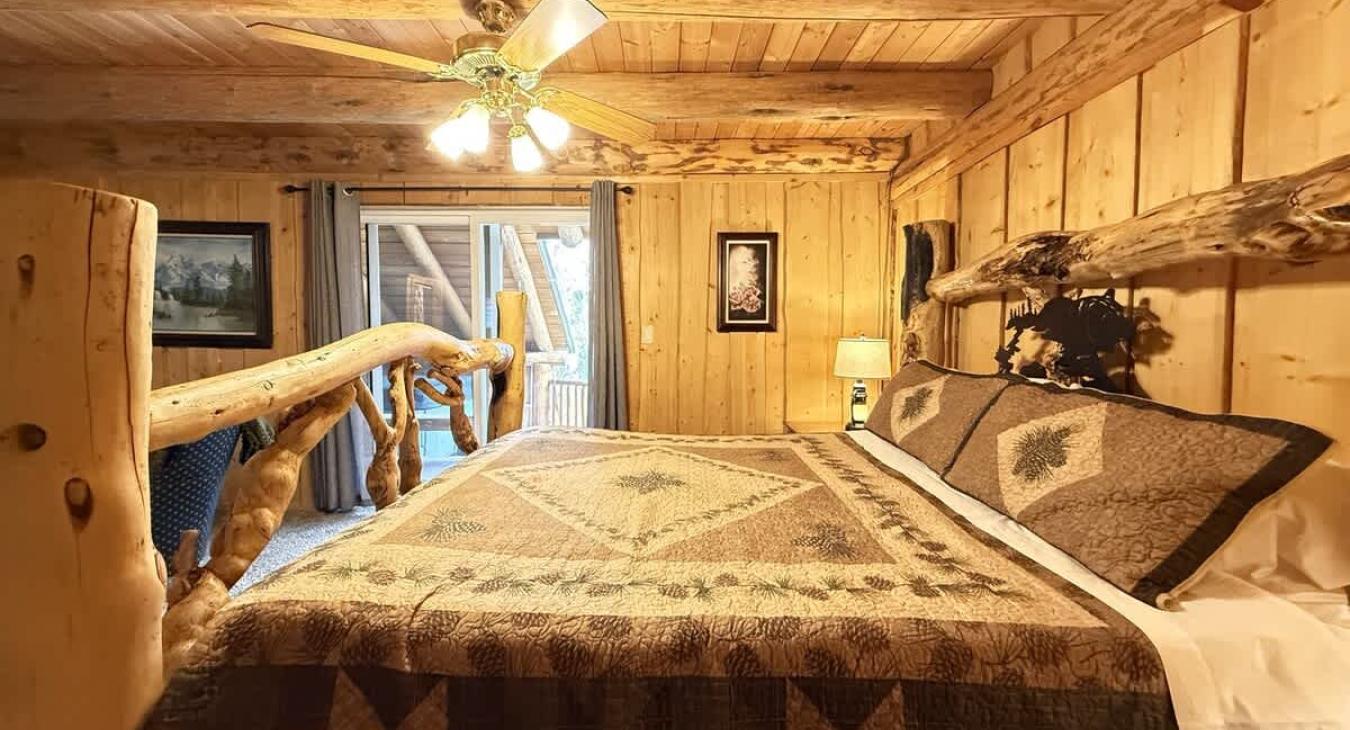 Private entrance to the deck from the room.