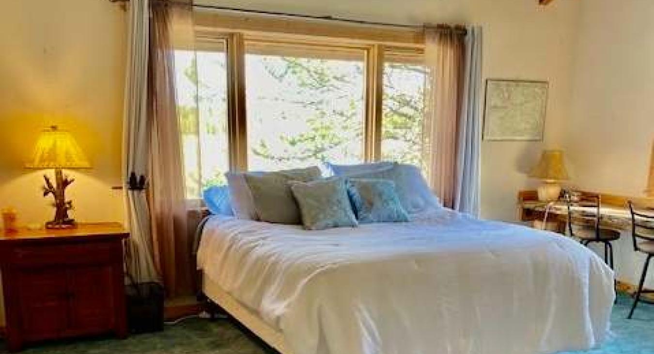 Sink into the Master bedroom king bed.