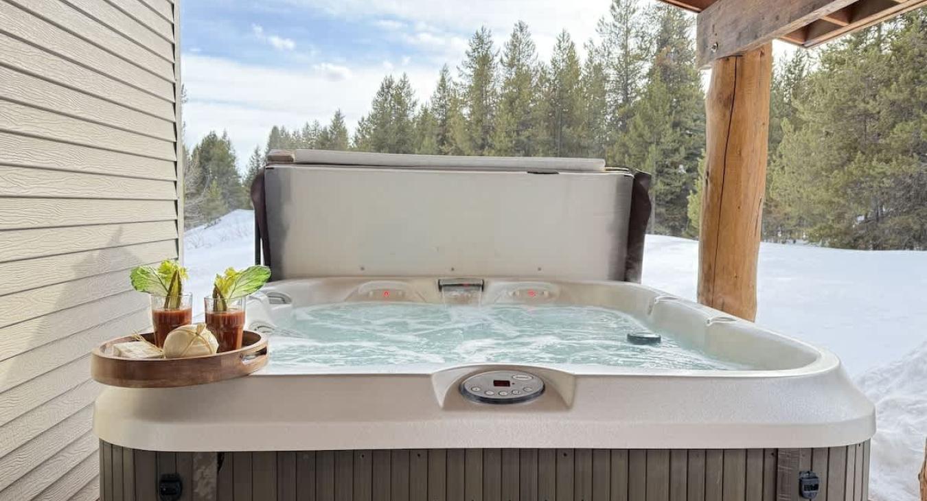 Relax after a long day in the hot tub.