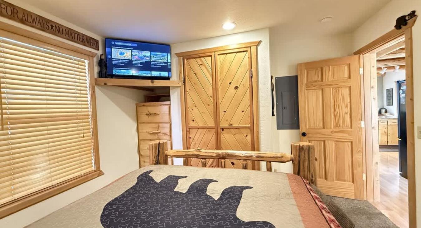 The master bedroom is provided with a closet to store your belongings.