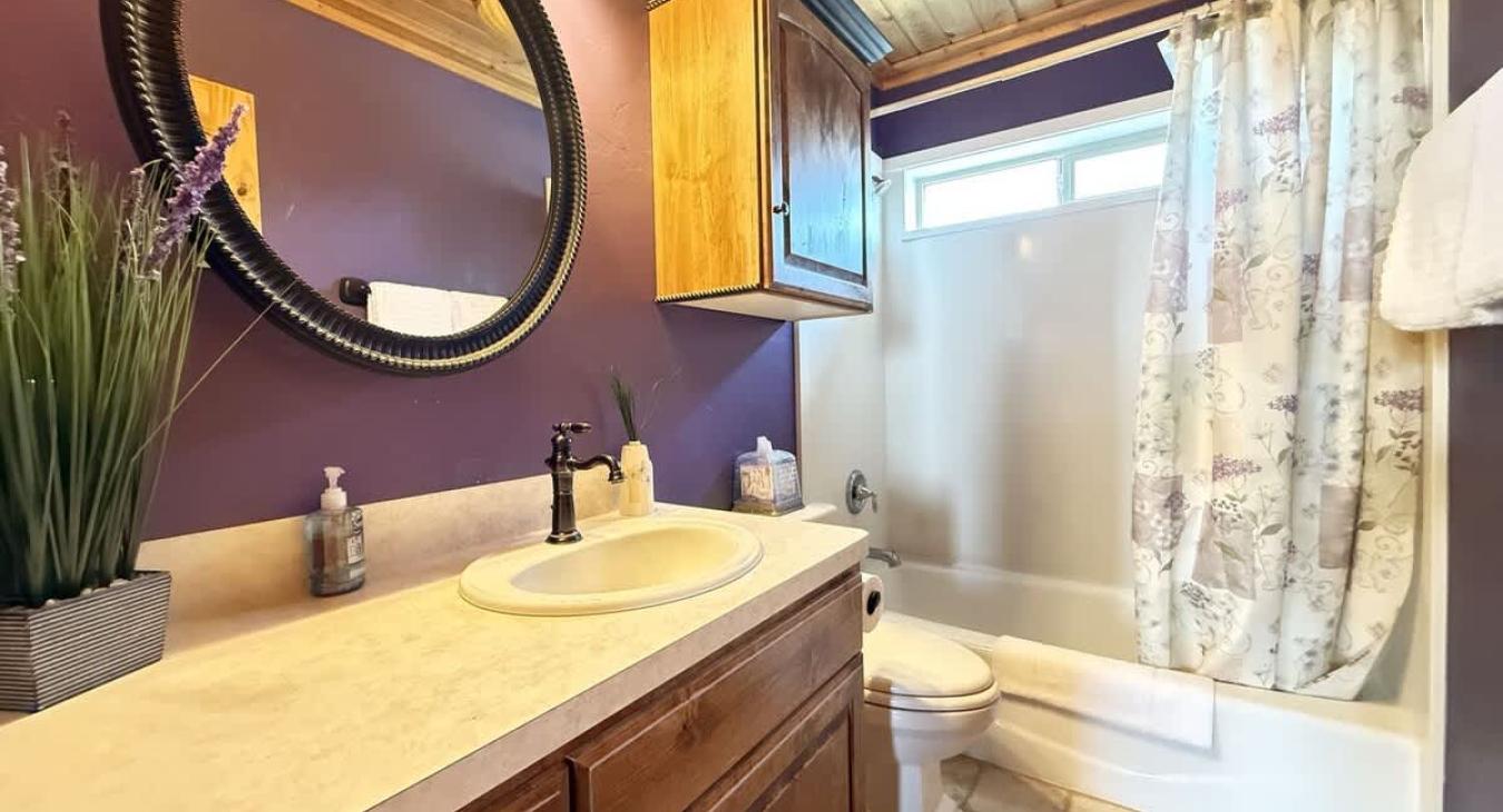 Upper level shared full bathroom