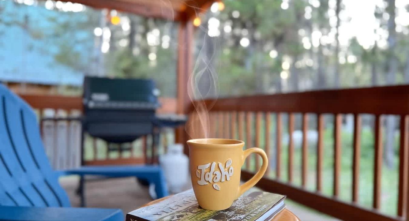 Relax and sip on your morning coffee on the spacious front deck.