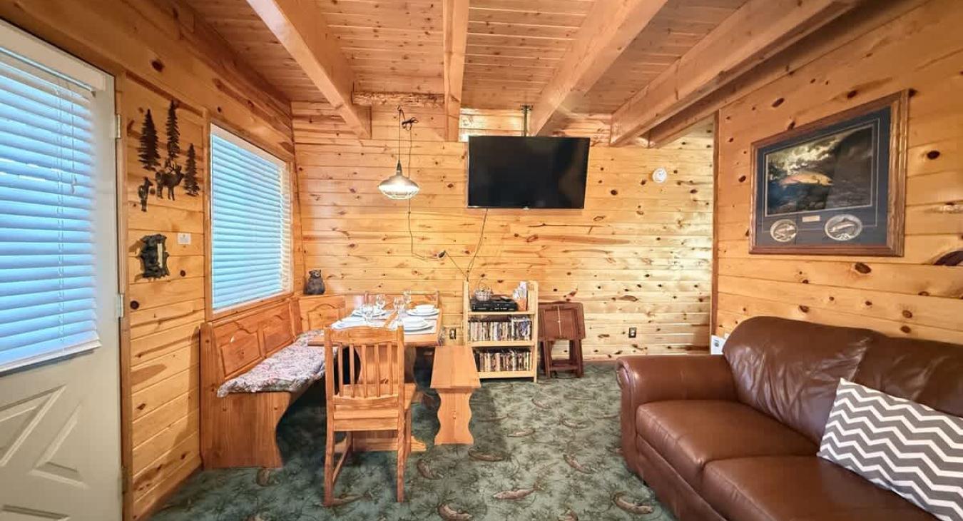 55 inch flat screen tv this photo is a different angle of living room.  Living room is right next to kitchen.