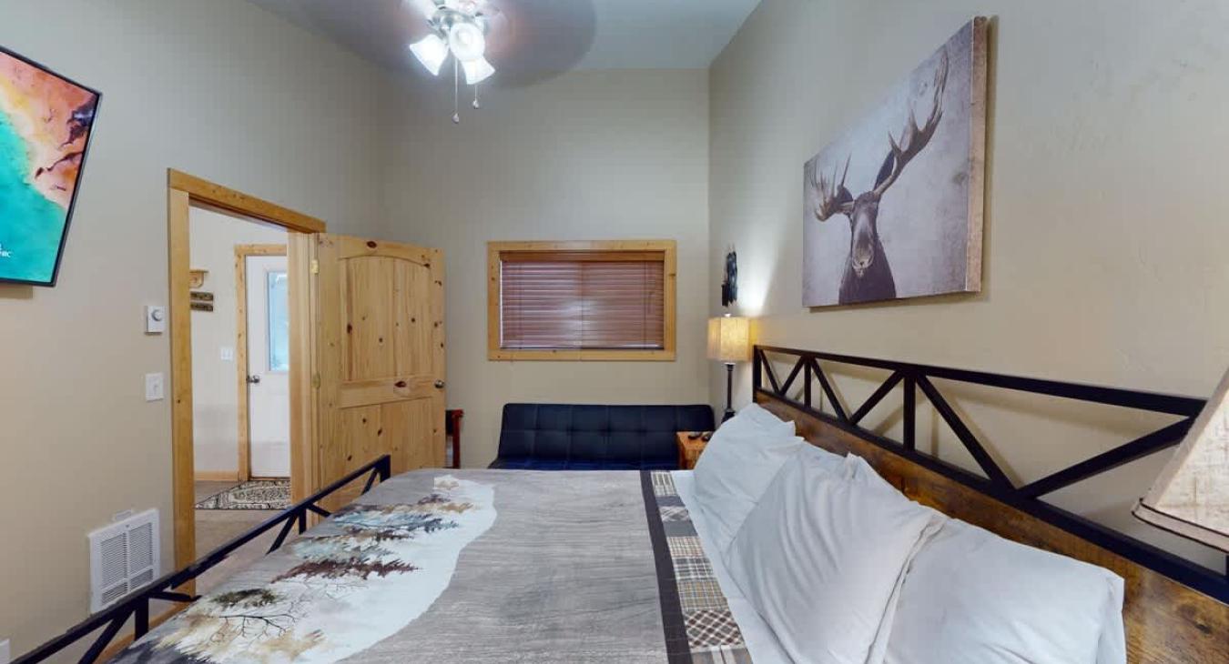 This bedroom also has a stacked washer and dryer for you to use at your convivence.