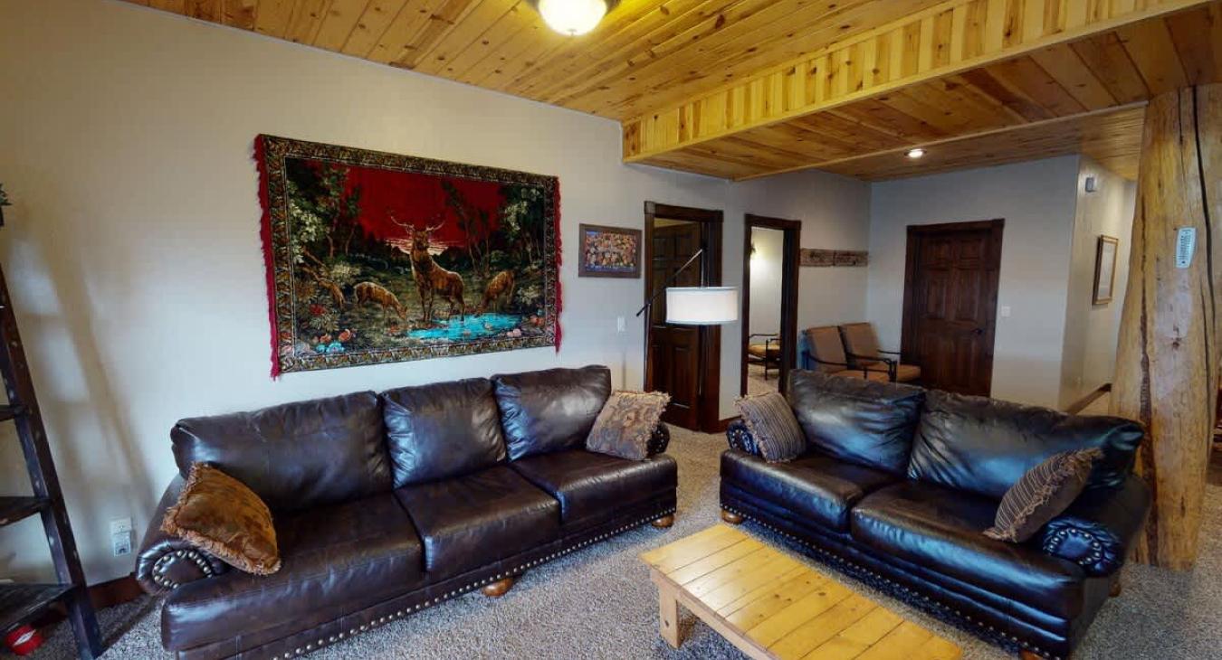 Relax and enjoy each others company in the downstairs living area.
