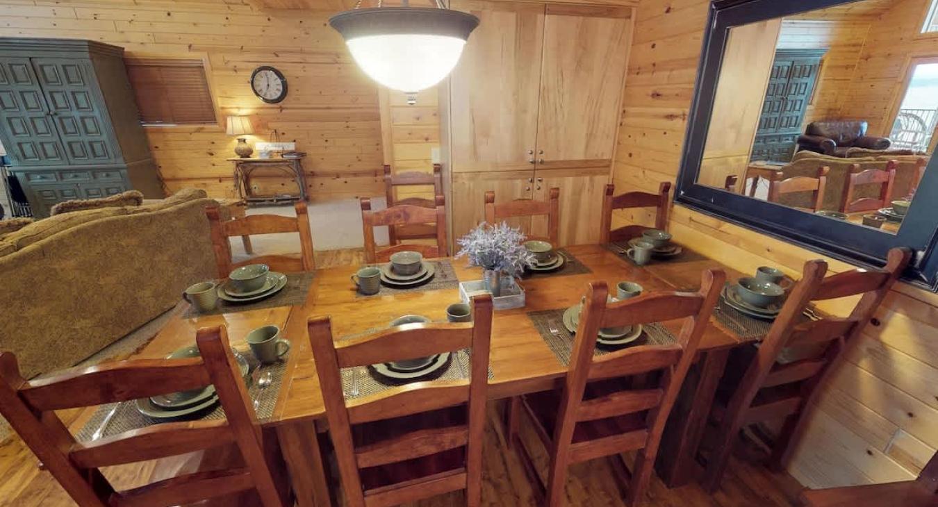 There is also plenty of seating to enjoy a meal around the table.