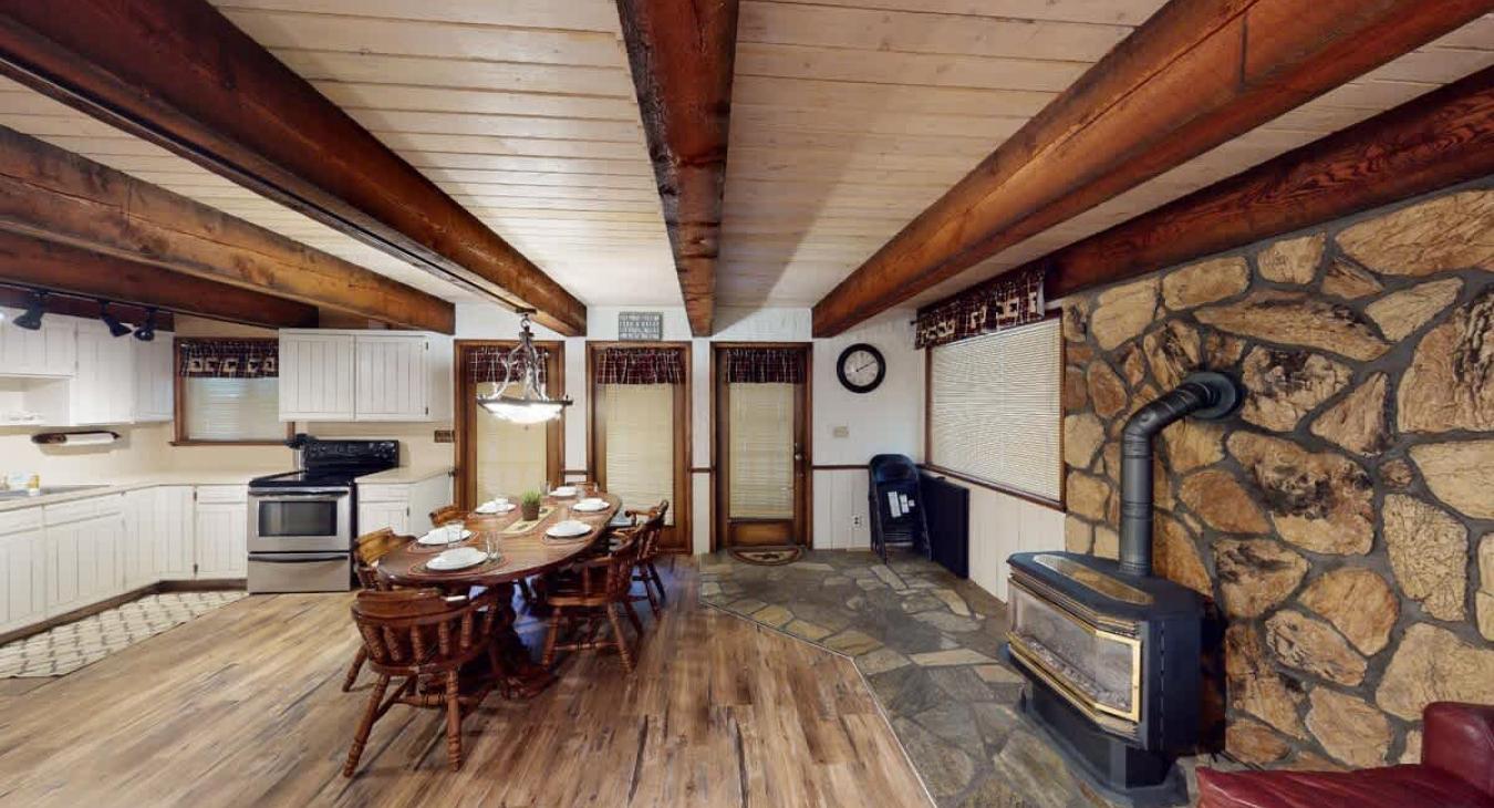 The dining area is perfect to seat up to 8 people at a time.