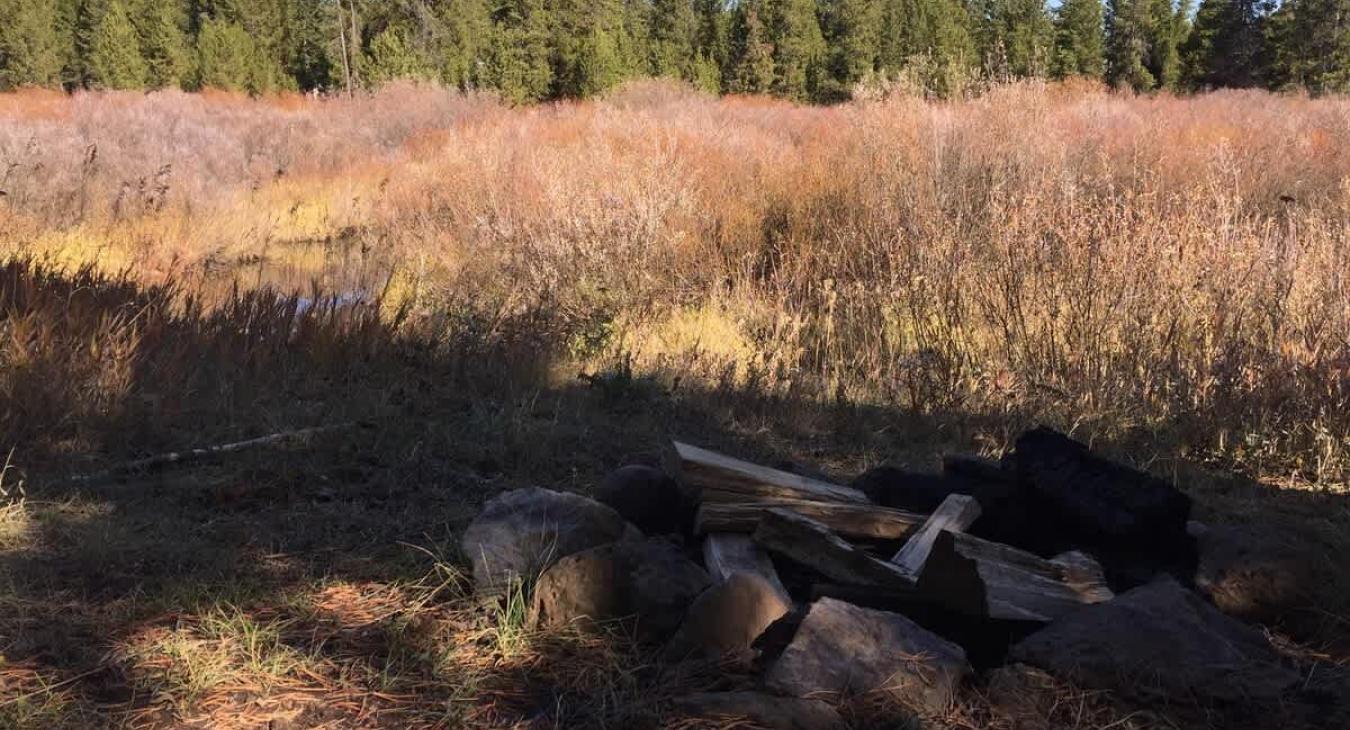 Firepit located outside make sure to bring your own wood.