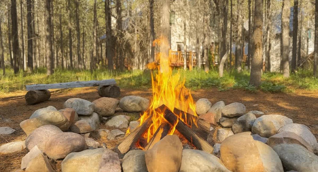 Hang out around the fire pit and roast that perfect marshmallow