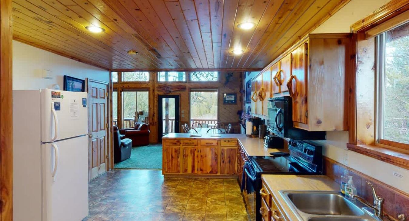 Large open kitchen equipped with everything you will need, just bring your food.