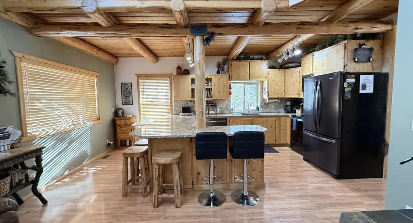 Island seating to enjoy meals with each other.