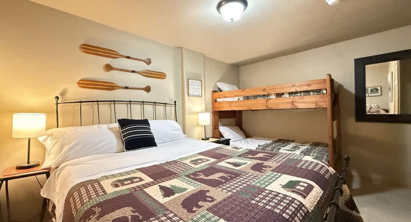 Downstairs bedroom #3, perfect for up to 4 people.