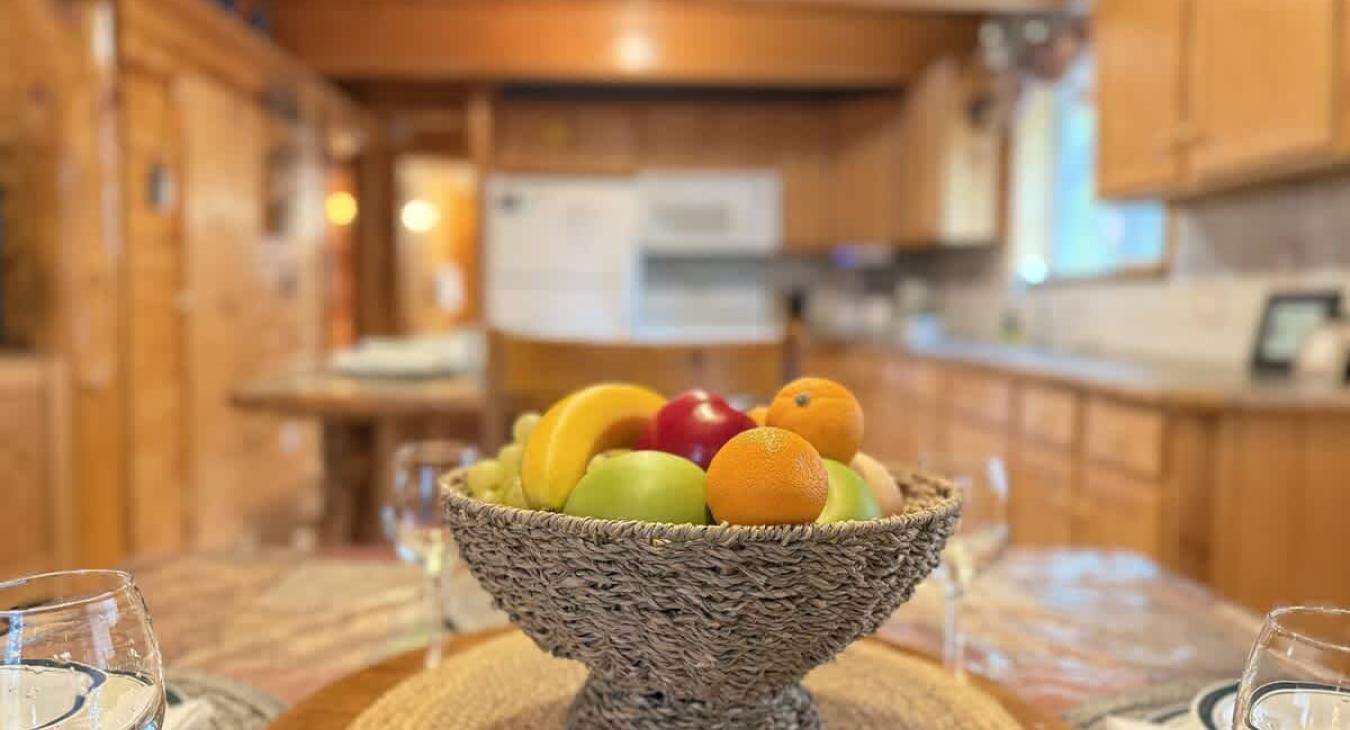 Full size kitchen with appliances, cookware, pots and pans, utensils, dishes, and basic cooking essentials.