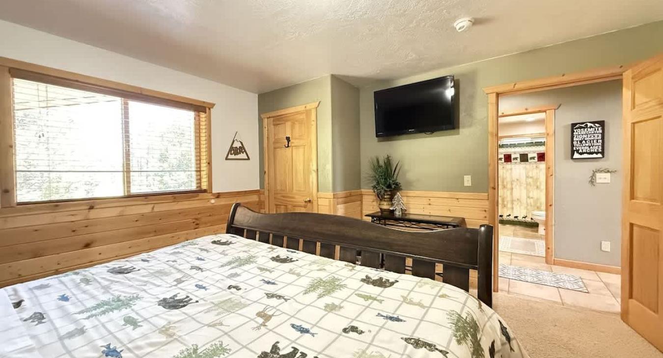 Main level bathroom located across from the room.