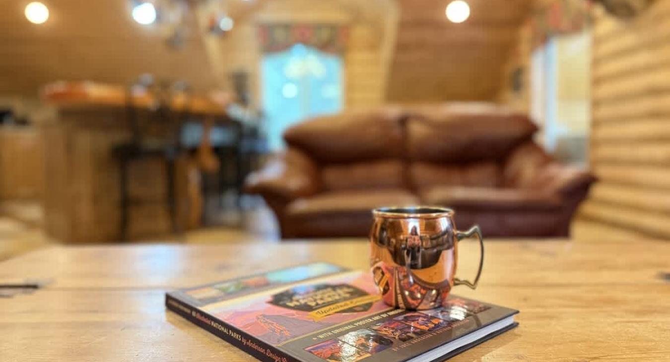 relax and enjoy a drink while you read a book.