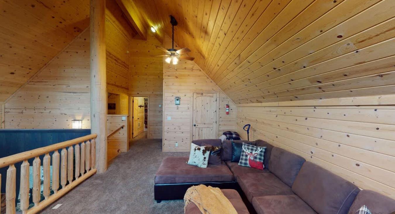 Large windows in the cabin bring in lots of natural light.