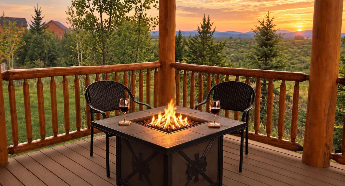 Large open deck off the baster bedroom with seating to enjoy the view.